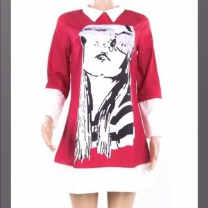 Mid Sleeve Collar Casual Dress